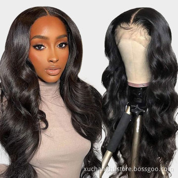 Cheap Bone Straight Body Wave Swiss Lace Wigs 100% Virgin Human Hair,Raw Virgin 13x6 Pre Plucked Human Hair Hd Lace Front Wigs